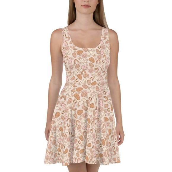 Boho Bunny Egg Easter Dress - Picture 1 of 16